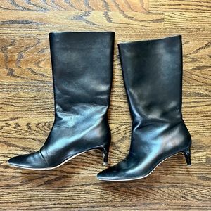 Black Genuine Leather Boots size 9